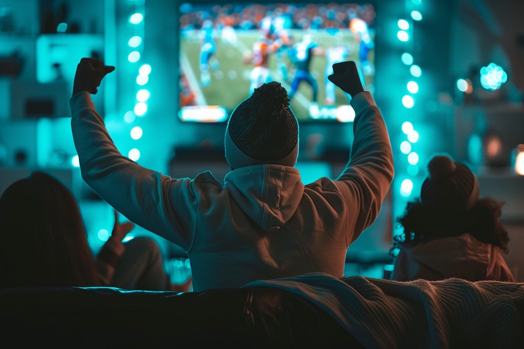 American Football fans beim jubeln