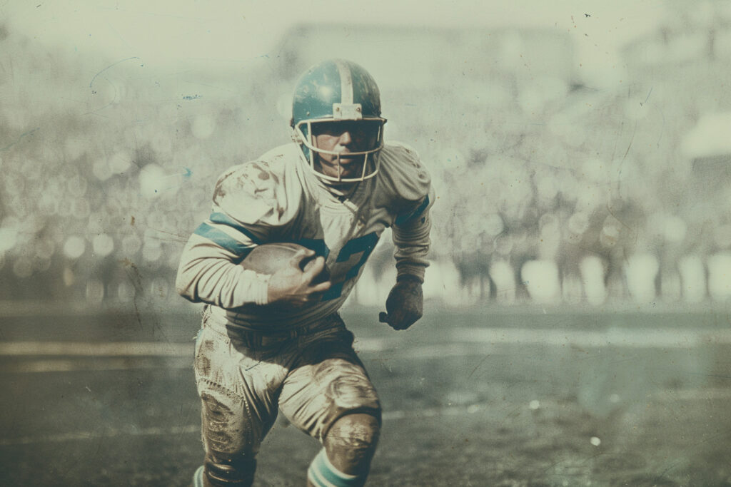 american footballspieler in der Vergangenheit