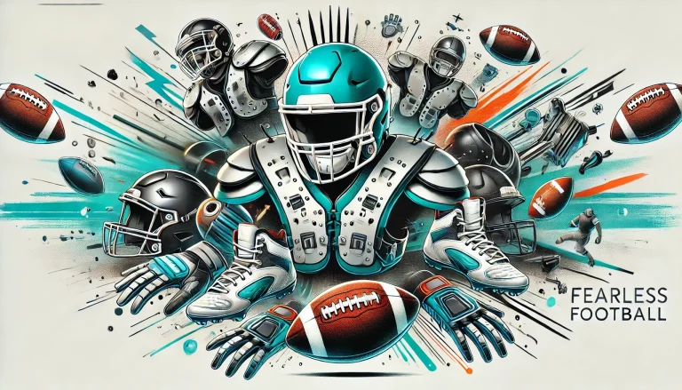 Viele American Football Ausrüstungsgegenstände